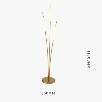Lampe sur pied nordique à 3 têtes en forme d'oreille de blé - Image 7
