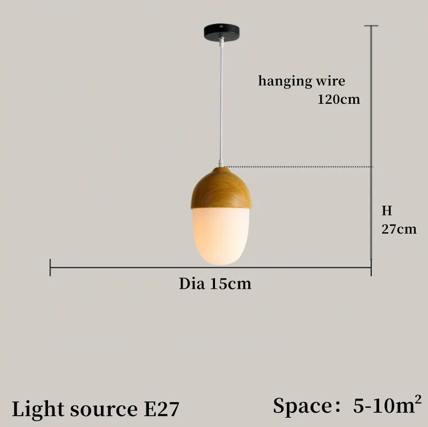 Suspension de lustre en grain de bois de style moderne nordique pour salon salle de réunion chambre luminaires intérieurs lampes suspendues - Image 10