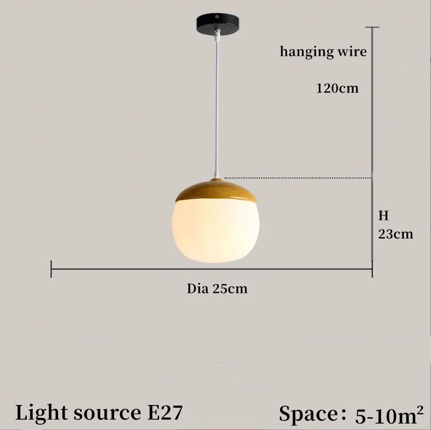 Suspension de lustre en grain de bois de style moderne nordique pour salon salle de réunion chambre luminaires intérieurs lampes suspendues - Image 8