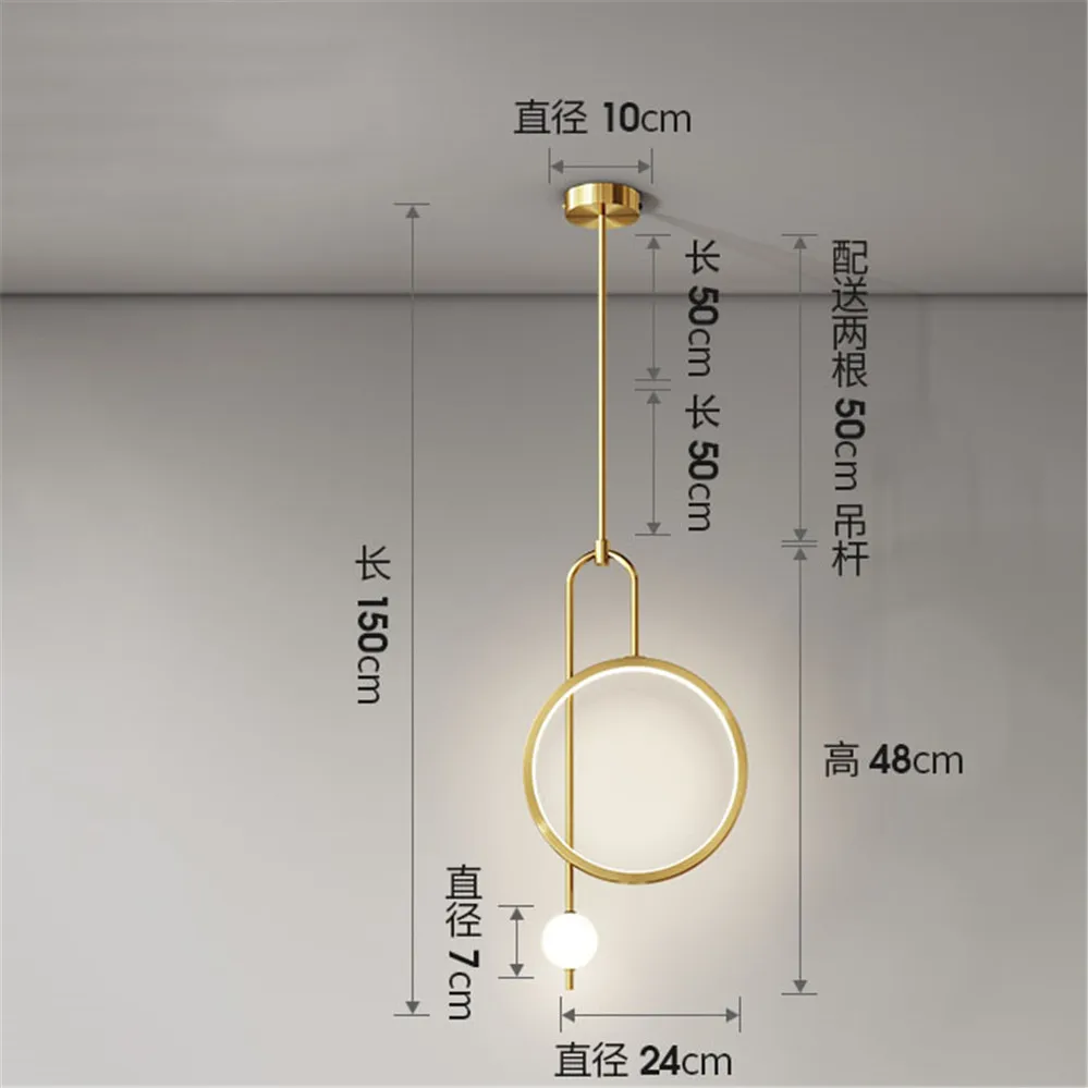 suspension en anneau led design nordique nouvelle collection 2021 - Image 8