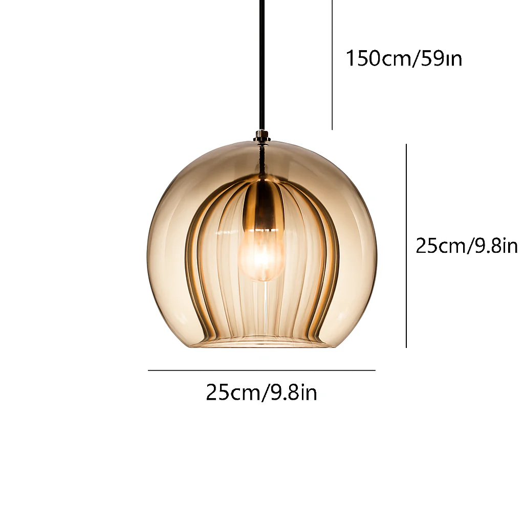 Suspension en verre au design industriel Simple et moderne - Image 12
