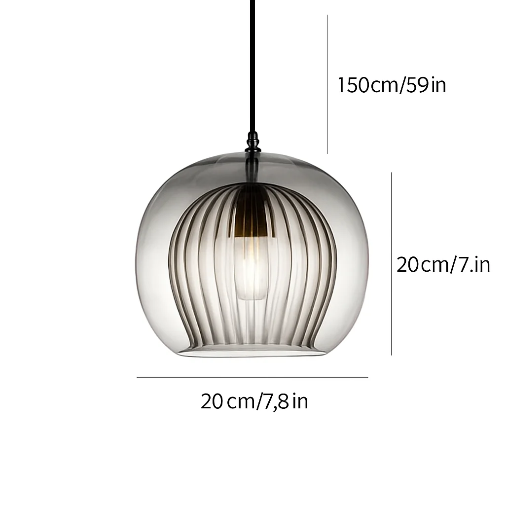 Suspension en verre au design industriel Simple et moderne - Image 14