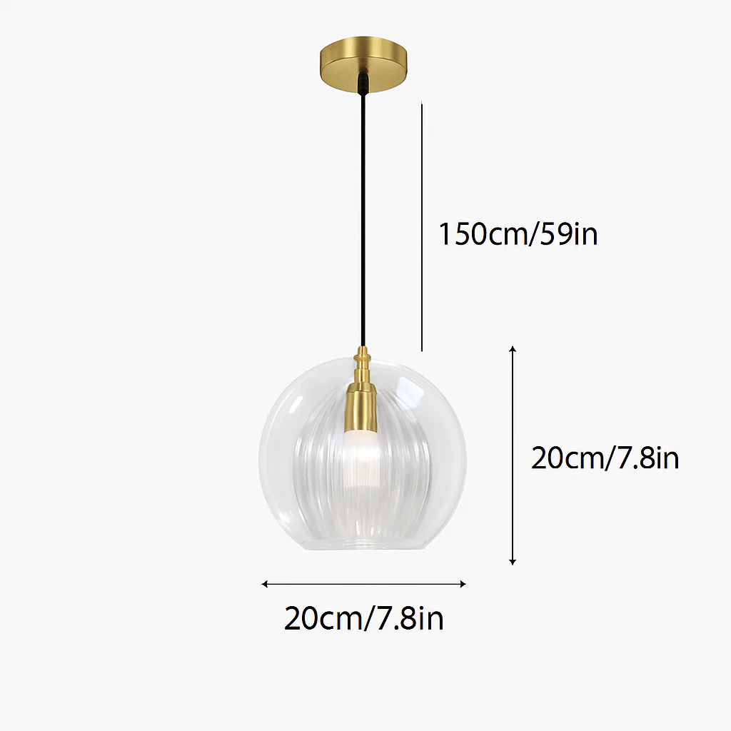 Suspension en verre au design industriel Simple et moderne - Image 8