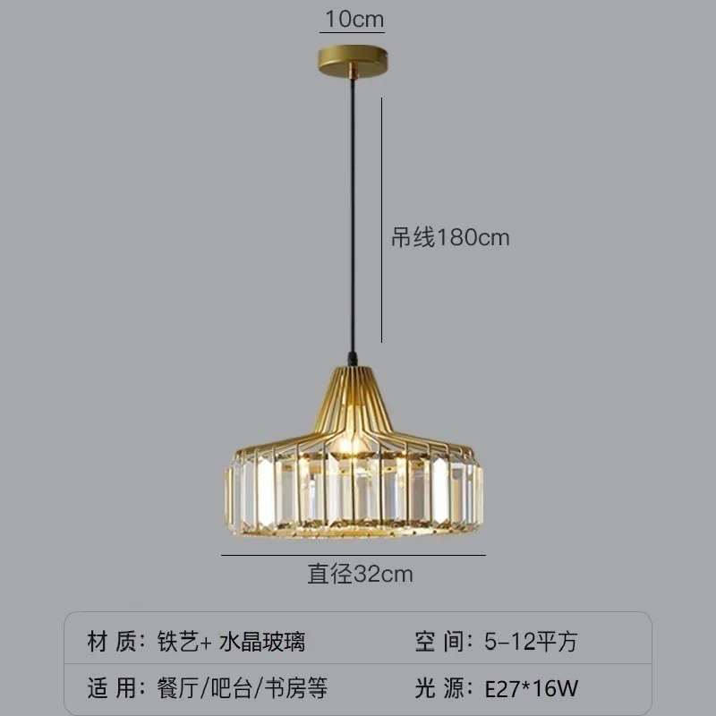 suspension moderne en cristal et fer noir nordique - Image 14