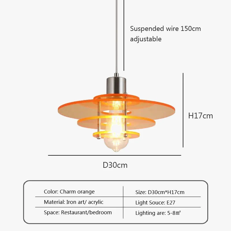 Suspension nordique LED avec soucoupe volante - Image 8