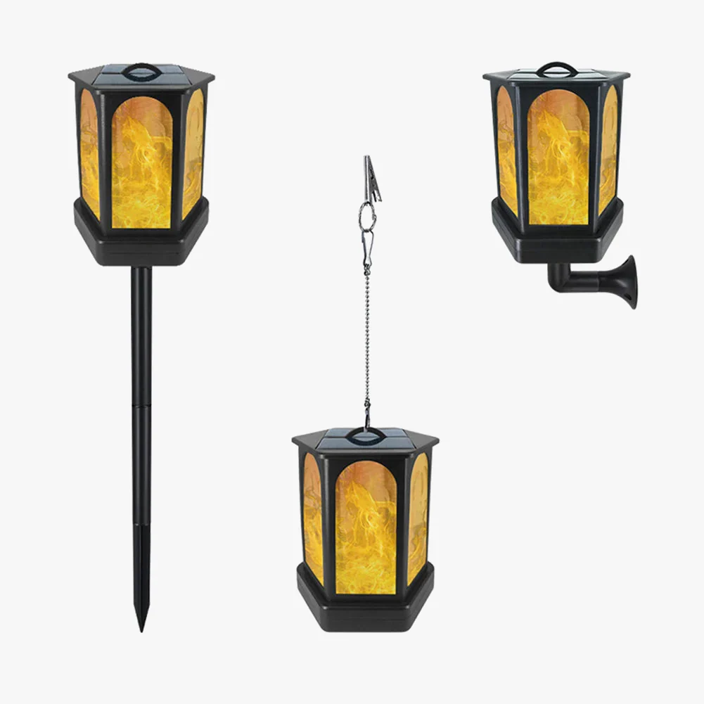 lampe torche solaire extérieure 96 led flamme vacillante étanche jardin - Image 5