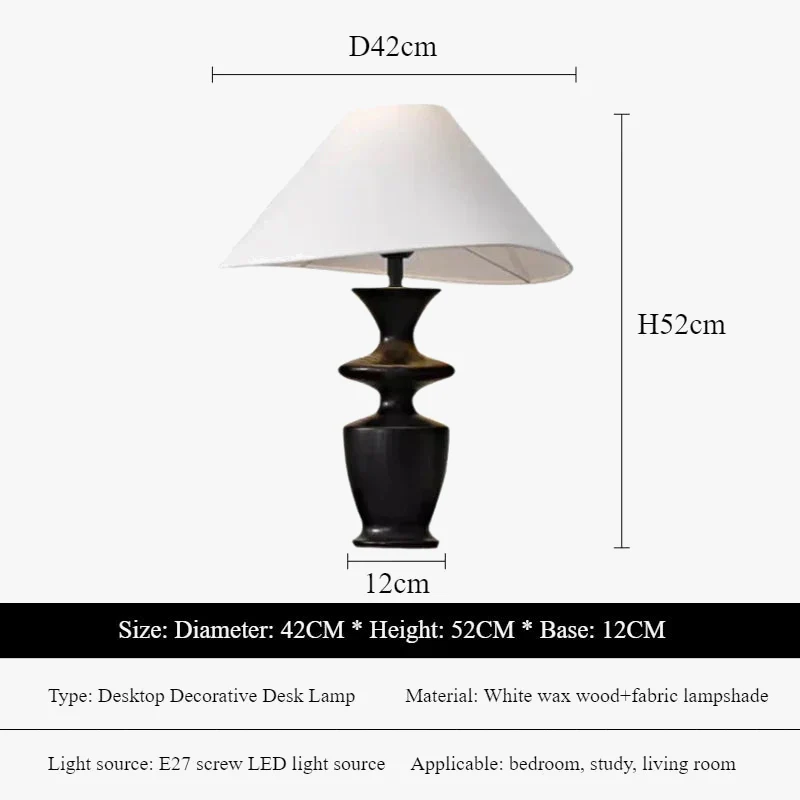 lampes de table modernes en bois et tissu pour décoration intérieure - Image 10