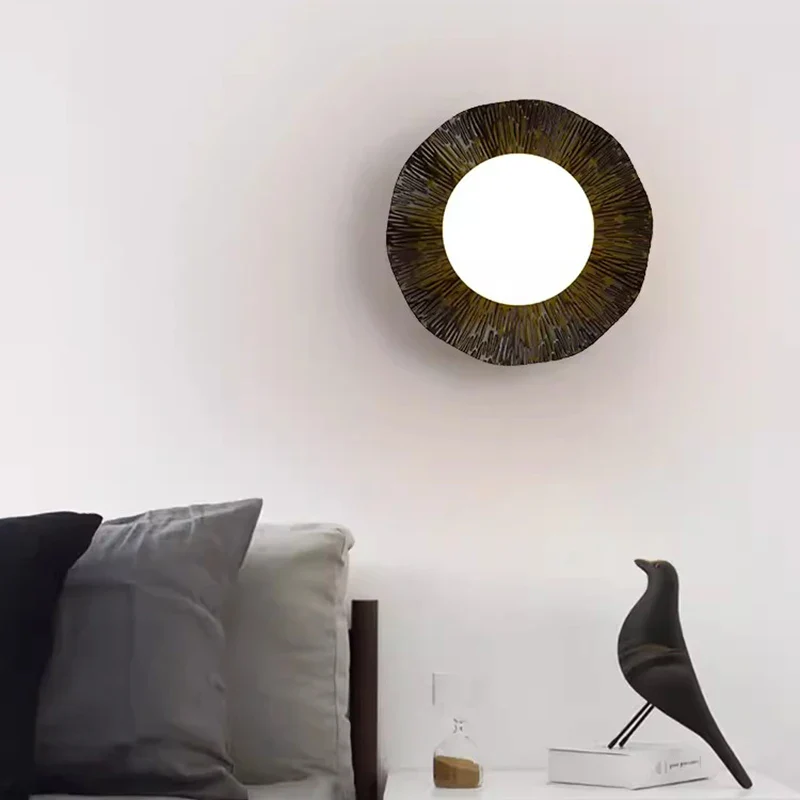 Applique murale nordiques pour chambre intérieure salon couloir salle d'étude mur moderne verre luminaires muraux G9 fer décoration de la maison - Image 3
