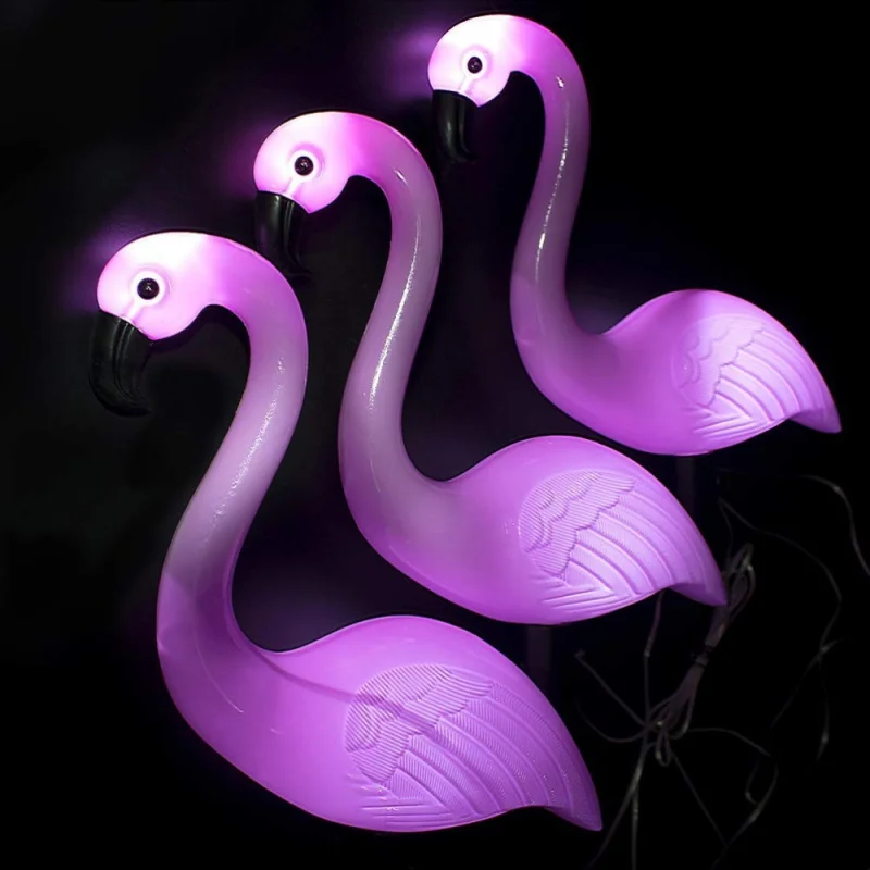 lampes solaires décoratives flamant rose pour extérieur et jardin - Image 4