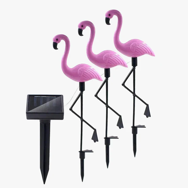 lampes solaires décoratives flamant rose pour extérieur et jardin - Image 7