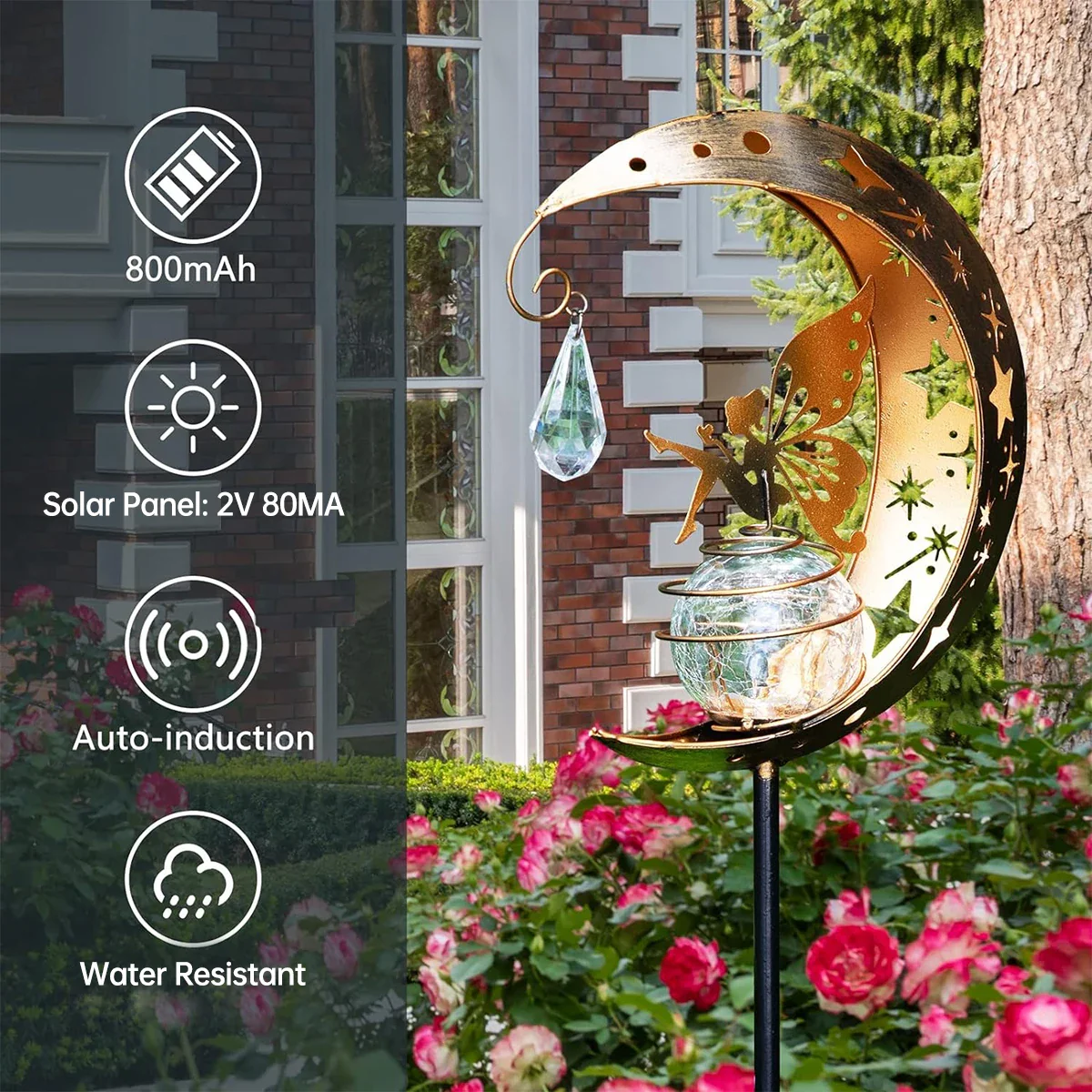 lampes solaires en verre pour jardin féérique décor extérieur - Image 4