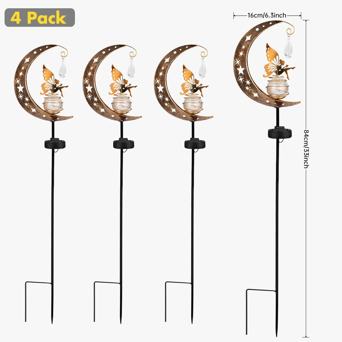 lampes solaires en verre pour jardin féérique décor extérieur - Image 6