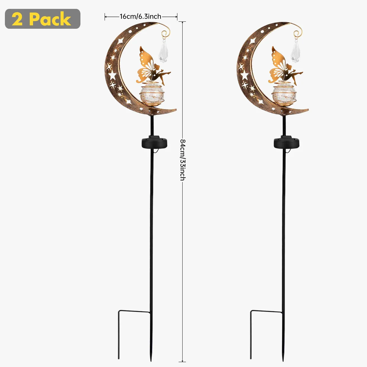 lampes solaires en verre pour jardin féérique décor extérieur - Image 7
