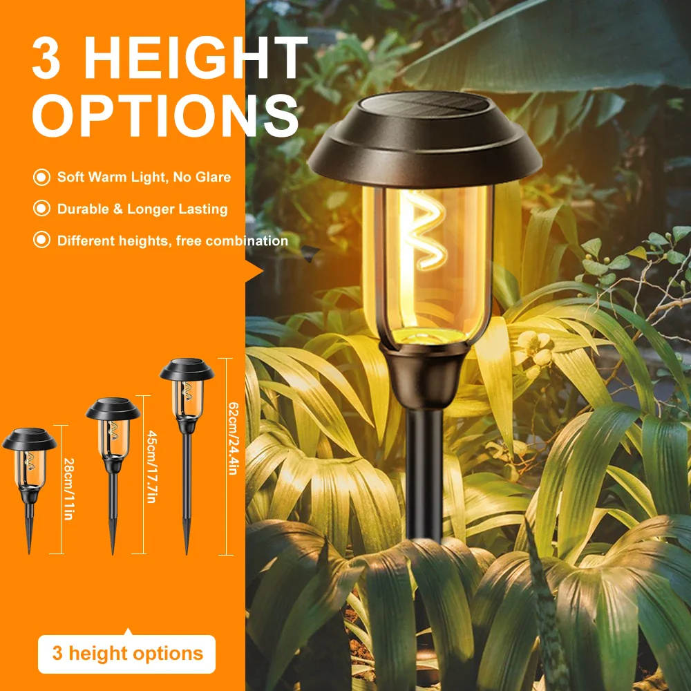 lampes solaires extérieures pour éclairage de jardin décoratif - Image 4