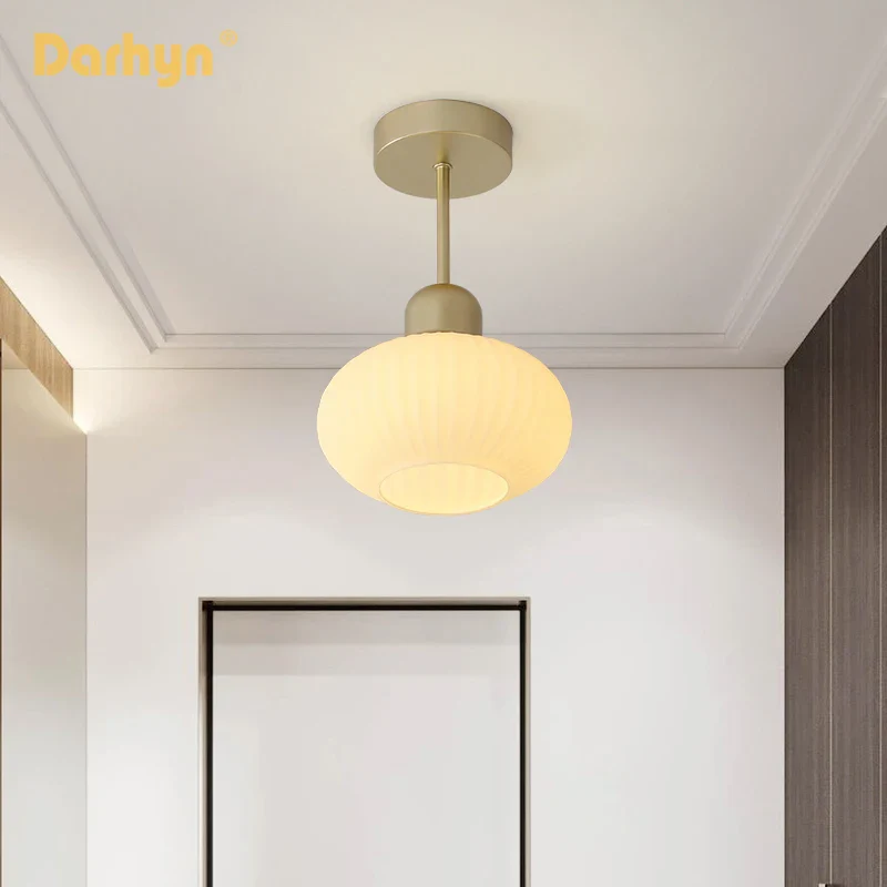 Suspension en verre nordique décor à la maison salon lampes suspendues chambre cuisine éclairage lumières en céramique café luminaire - Image 3