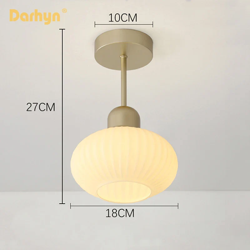 Suspension en verre nordique décor à la maison salon lampes suspendues chambre cuisine éclairage lumières en céramique café luminaire - Image 4