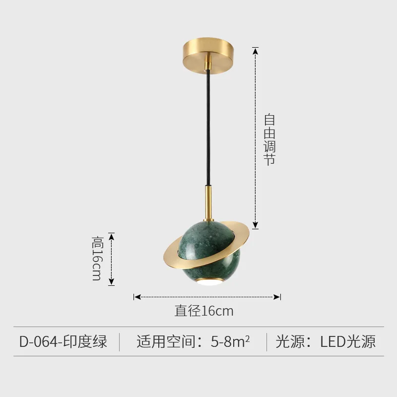 suspension led en marbre au design moderne idéales pour bar ou restaurant - Image 8