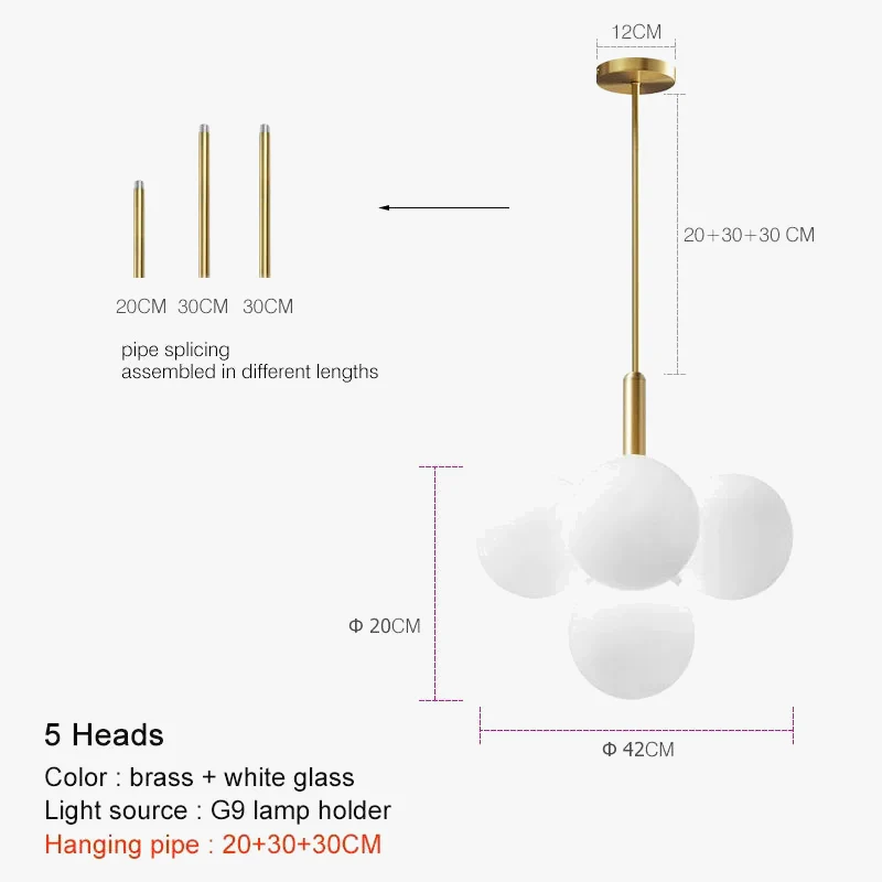 suspension led en verre de luxe décoratives idéales pour restaurant - Image 7