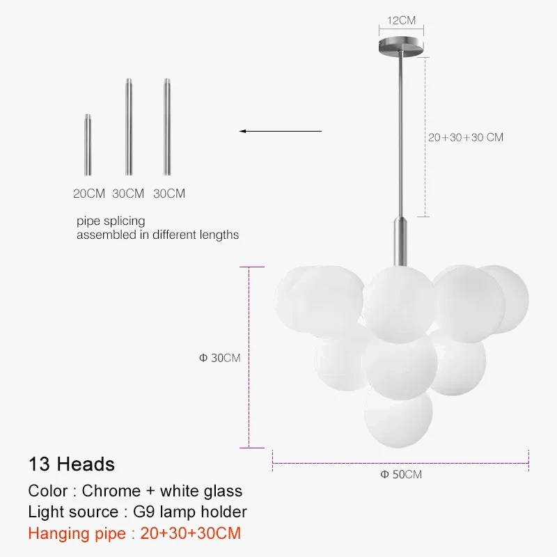 suspension led en verre de luxe décoratives idéales pour restaurant - Image 9