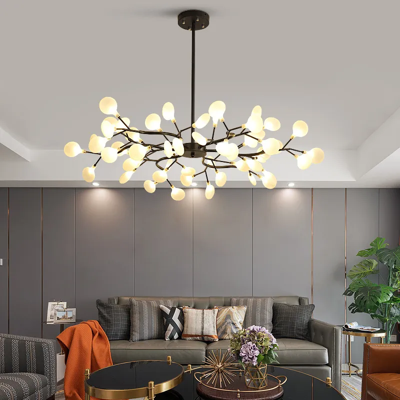 Suspension LED modernes or noir branche d'arbre lustres décor de chambre chambre à manger salon Lustre lampe décoration de la maison - Image 2