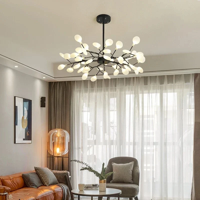 Suspension LED modernes or noir branche d'arbre lustres décor de chambre chambre à manger salon Lustre lampe décoration de la maison - Image 3