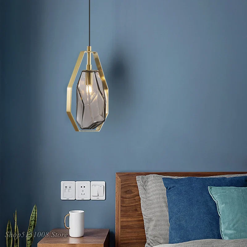 Suspension LED postmodernes en verre irrégulier - Image 4