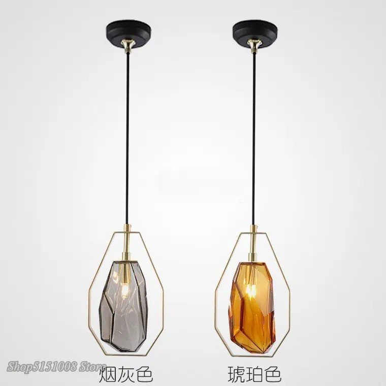 Suspension LED postmodernes en verre irrégulier - Image 8