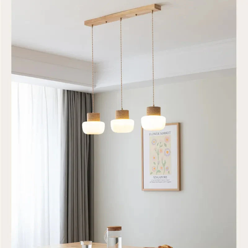 Suspension simples nordiques LED lampe suspendue pour salon cuisine café salle à manger Table Décor à la maison E27 luminaires - Image 3