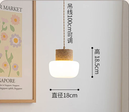 Suspension simples nordiques LED lampe suspendue pour salon cuisine café salle à manger Table Décor à la maison E27 luminaires - Image 7