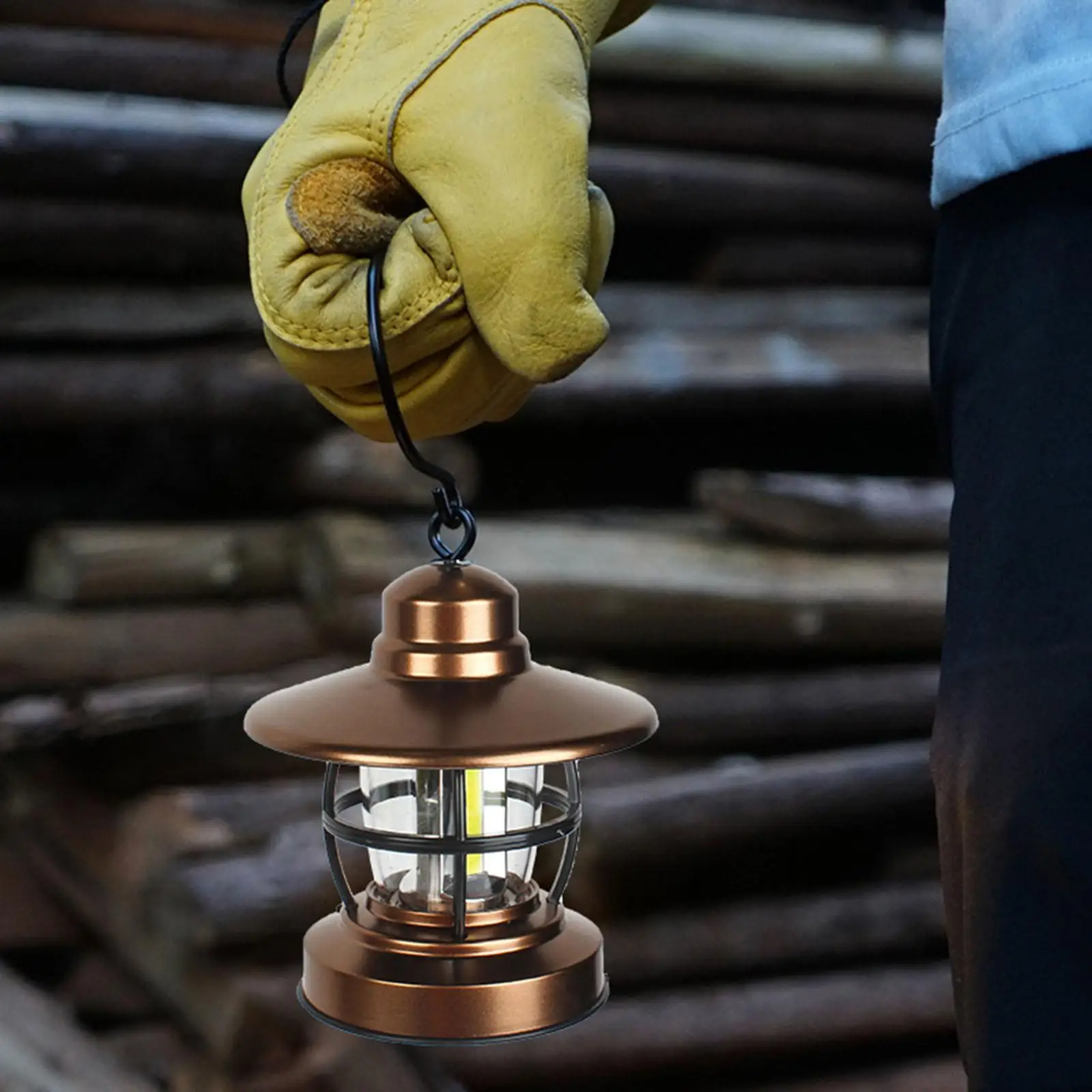 lanterne de camping rétro lampe à piles pour intérieur et extérieur - Image 3
