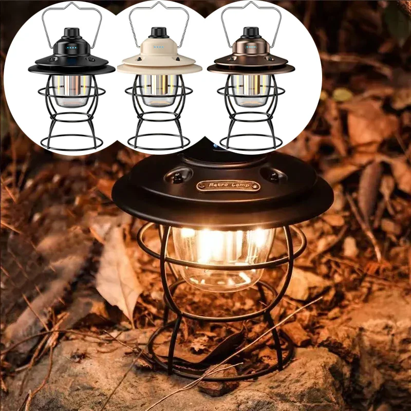 lanterne de camping vintage étanche pour randonnée et pêche