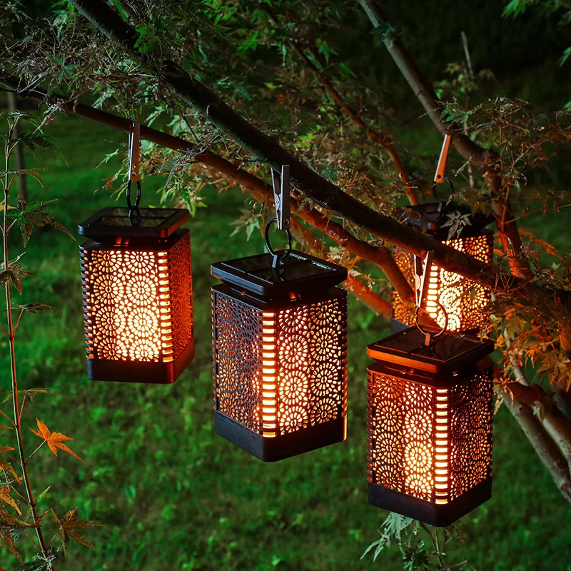 lanterne solaire extérieure à led lumière vacillante décorative - Image 3