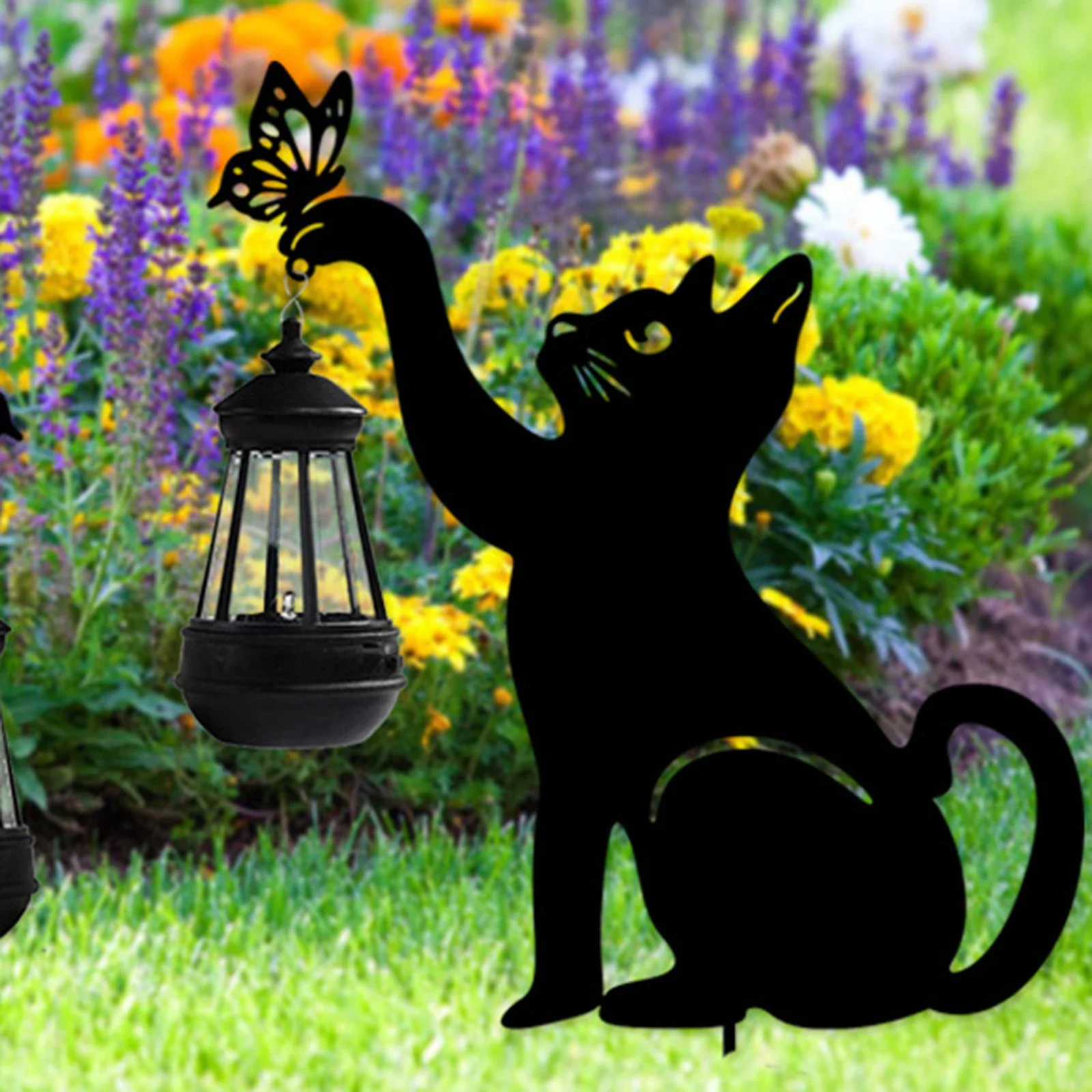 lanterne solaire suspendue silhouette de chat décorative étanche multifonctionnelle - Image 4