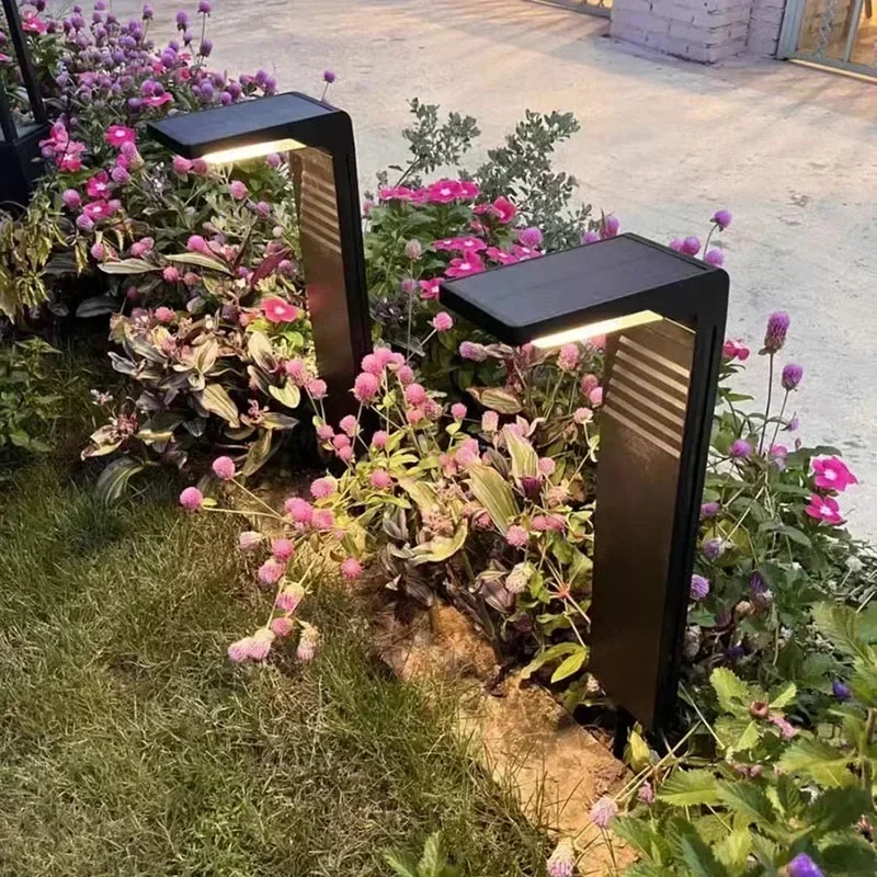 Le jardin solaire allume l'extérieur étanche lumière LED décoration voie paysage borne solaire pelouse lumières pour cour passerelle 2200mAh - Image 10