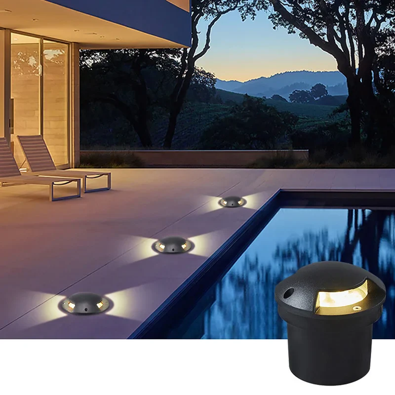 Led Underground Light One, Two, Four Side Inground Lamp Outdoor Waterproof Villa Garden Garden Light 12w 18w Floor Light - Image 5