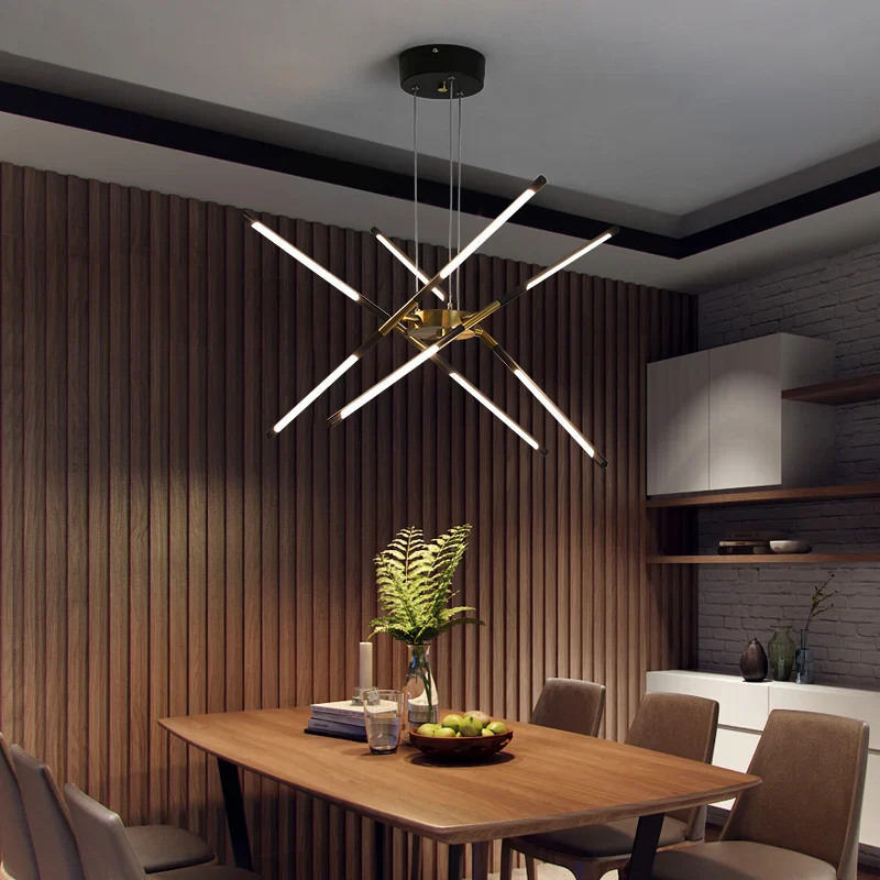 Light luxury style Nordic restaurant chandelier, simple modern atmosphere creative living room bedroom lighting net red led lamp - Image 2
