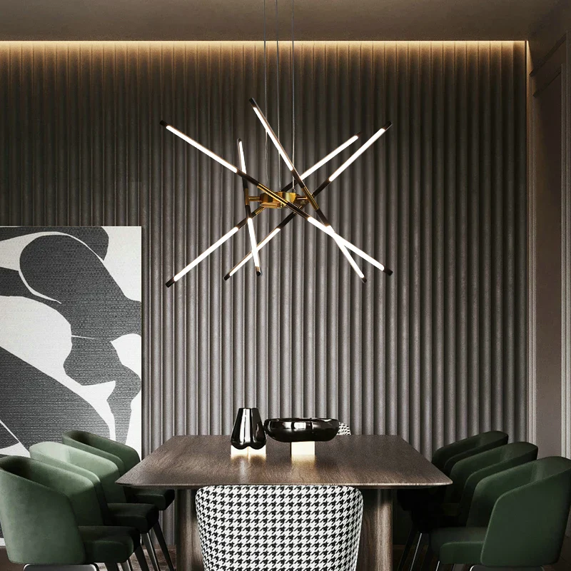 Light luxury style Nordic restaurant chandelier, simple modern atmosphere creative living room bedroom lighting net red led lamp - Image 5