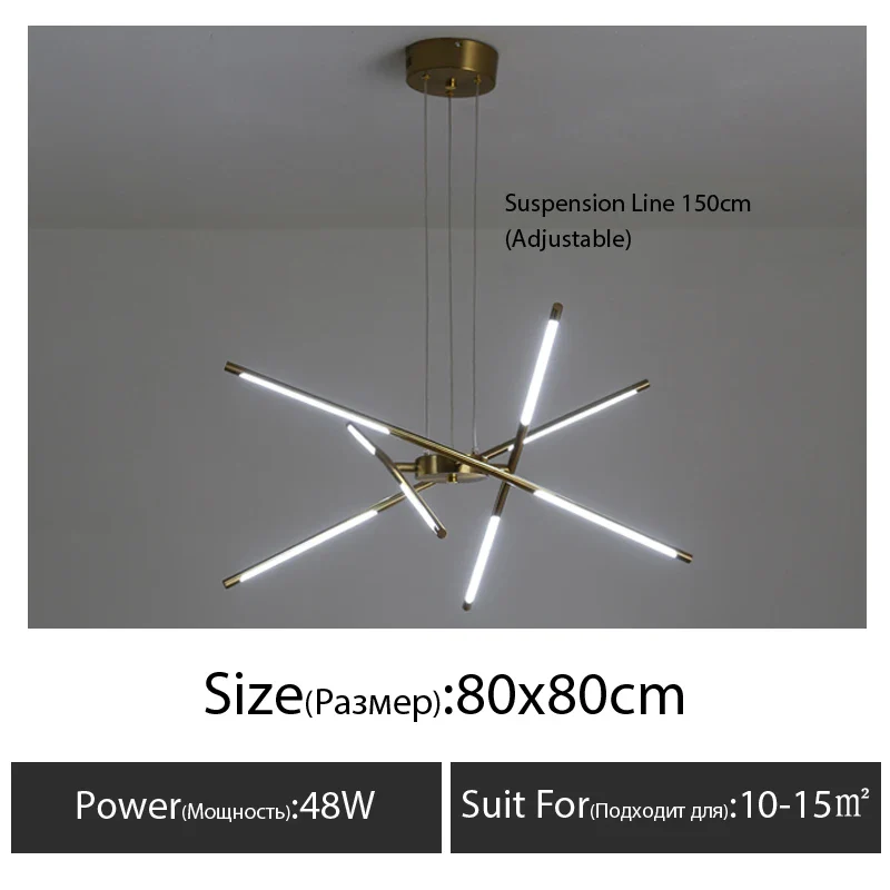 Light luxury style Nordic restaurant chandelier, simple modern atmosphere creative living room bedroom lighting net red led lamp - Image 8