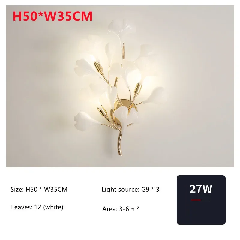 Living Room Ceiling Lamp Post-modern Designer Gingko Leaf Restaurant Bedroom Ceiling Lights Hotel Art LED Decor Lighting Fixture - Image 10