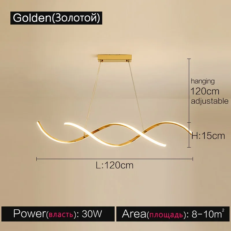 Living room chandelier Northern Europe chandelier creative restaurant ceiling lighted long chandelier living room lights - Image 11