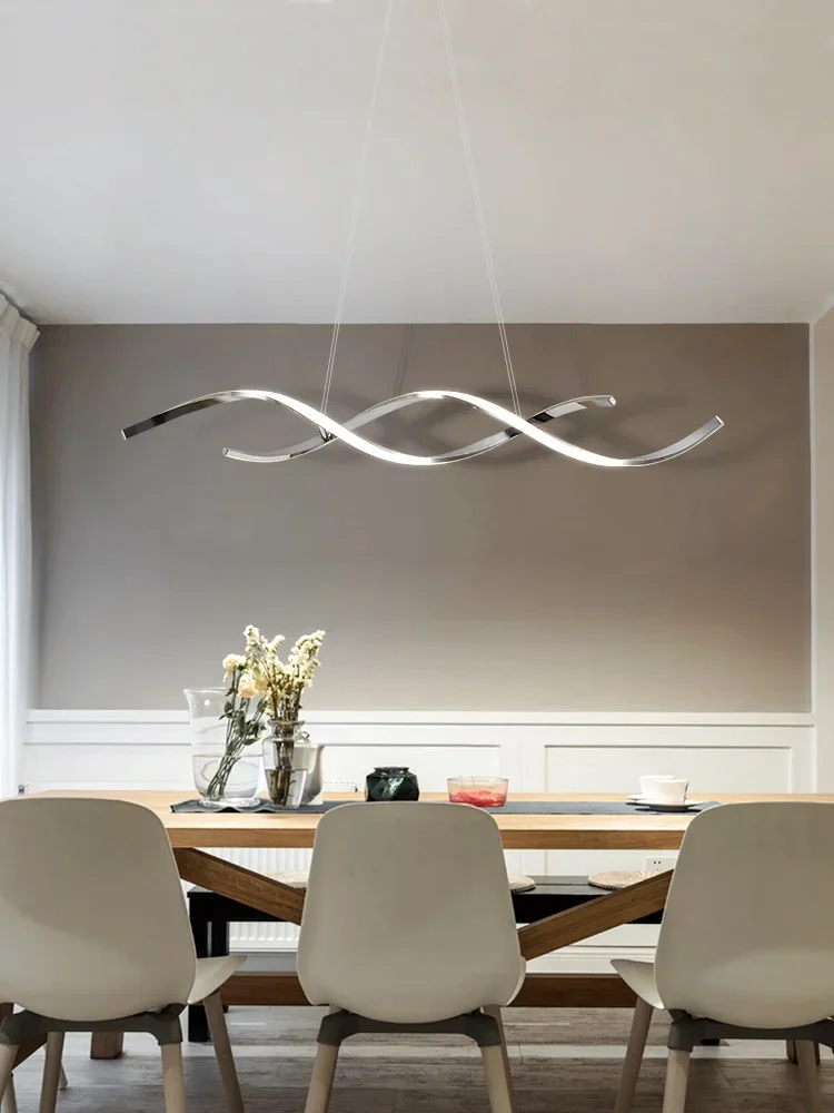 Living room chandelier Northern Europe chandelier creative restaurant ceiling lighted long chandelier living room lights - Image 2