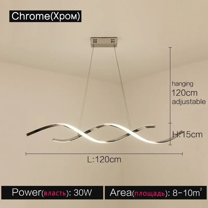 Living room chandelier Northern Europe chandelier creative restaurant ceiling lighted long chandelier living room lights - Image 8