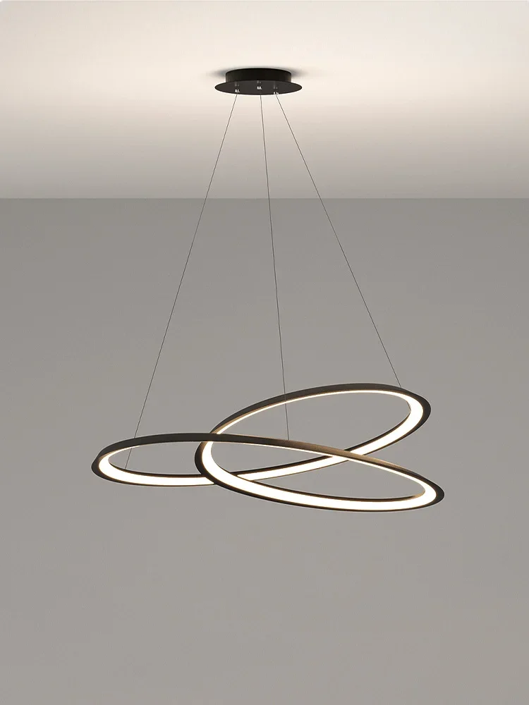Living Room Chandelier Simple And Creative Ring Lamp Modern Lamp Bar Table Lamp Nordic Light Luxury Hall Ceiling Chandelier - Image 3