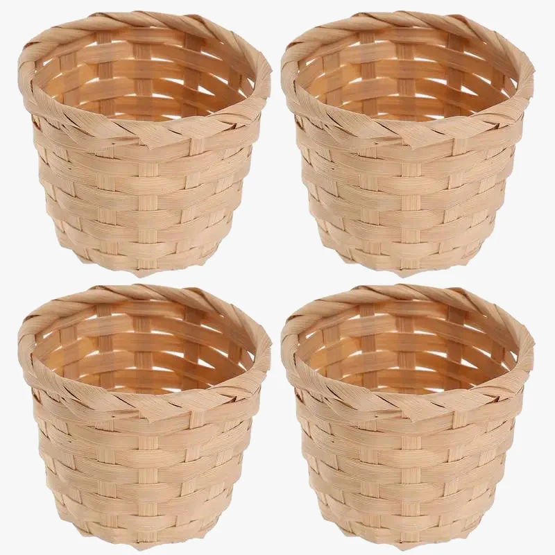 lot de 10 paniers en bambou pour rangement fruits et bureau - Image 3