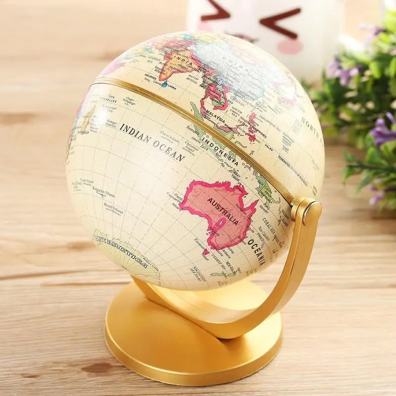 lot de 2 globes rétro éducatifs rotatifs pour bureau et décoration - Image 2