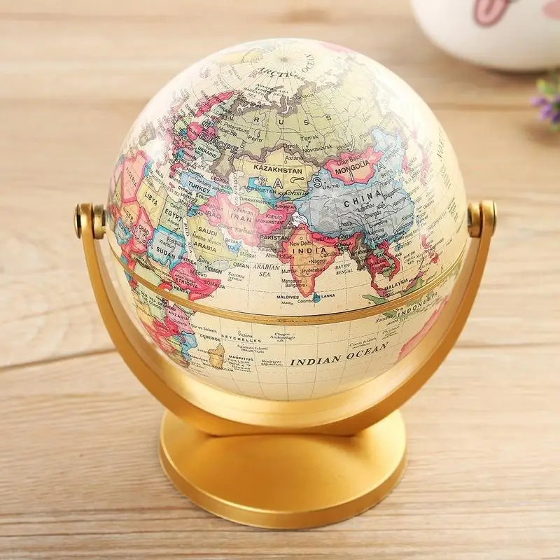 lot de 2 globes rétro éducatifs rotatifs pour bureau et décoration - Image 3