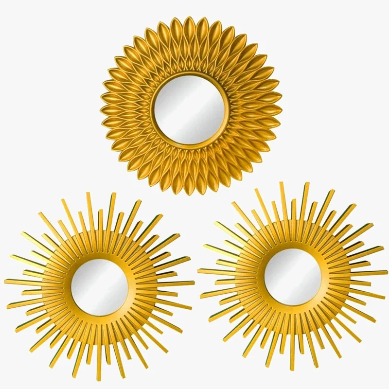lot de 3 miroirs décoratifs en forme de tournesol pour décoration intérieure - Image 5