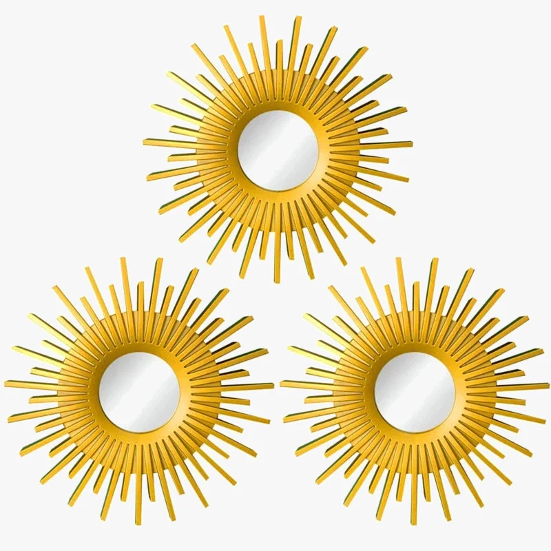 lot de 3 miroirs décoratifs en forme de tournesol pour décoration intérieure - Image 7