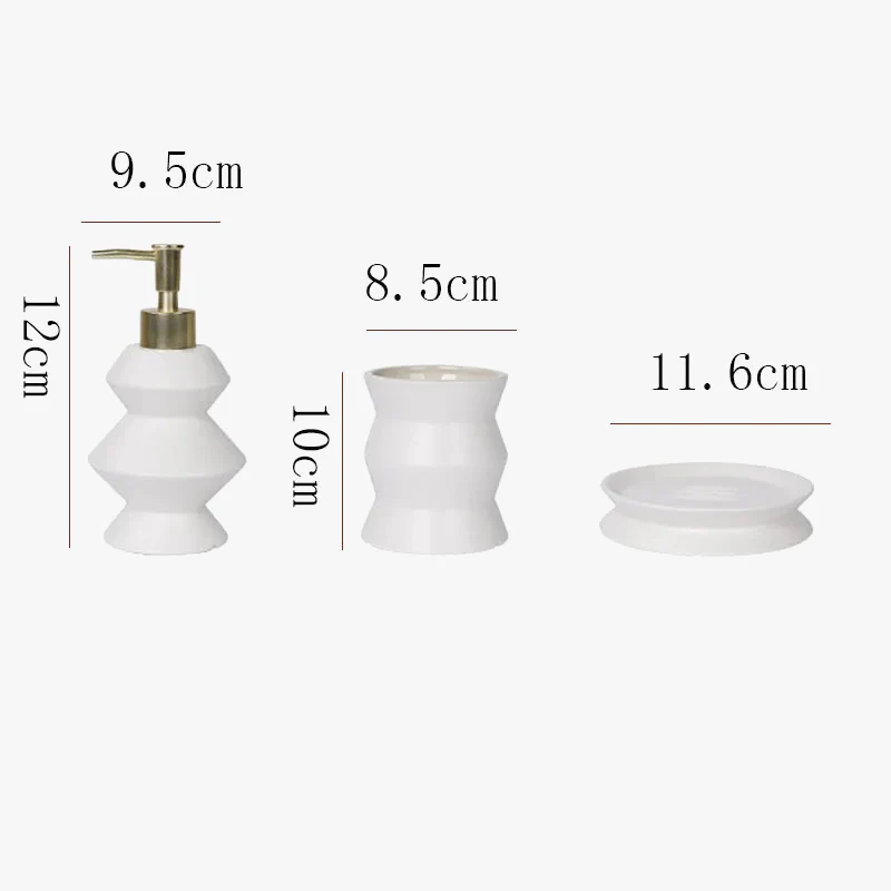 lot de 4 bouteilles en céramique pour salle de bain - Image 6