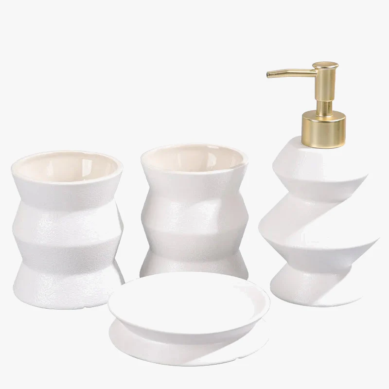 lot de 4 bouteilles en céramique pour salle de bain - Image 7